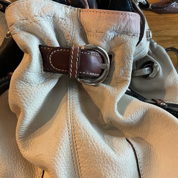 B. Makowsky Leather Hobo Bag Pewter Accents - Picture 7 of 12